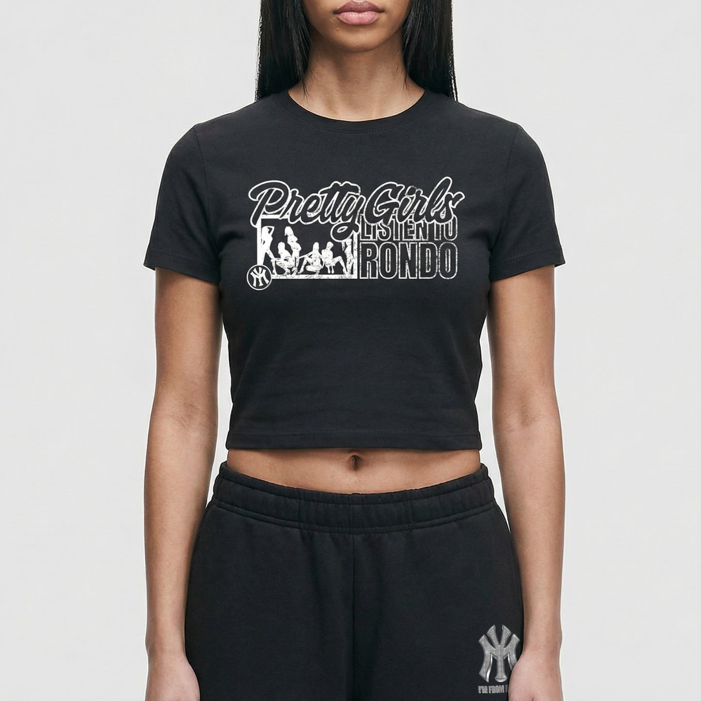 PRETTY GIRLS LISTEN TO RONDO - WOMEN'S CROP TOP